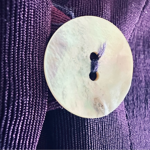 Vintage Rabbit Rabbit Rabbit Open Cardigan, 2P, Deep Purple, Y2K - Picture 12 of 12